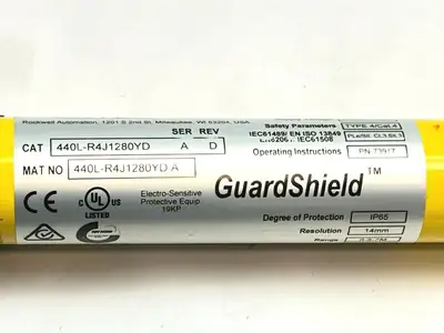 440L-R4J1280YD | Allen Bradley  Ser A Rev D GuardShield Safety Light Curtain - For parts or not working