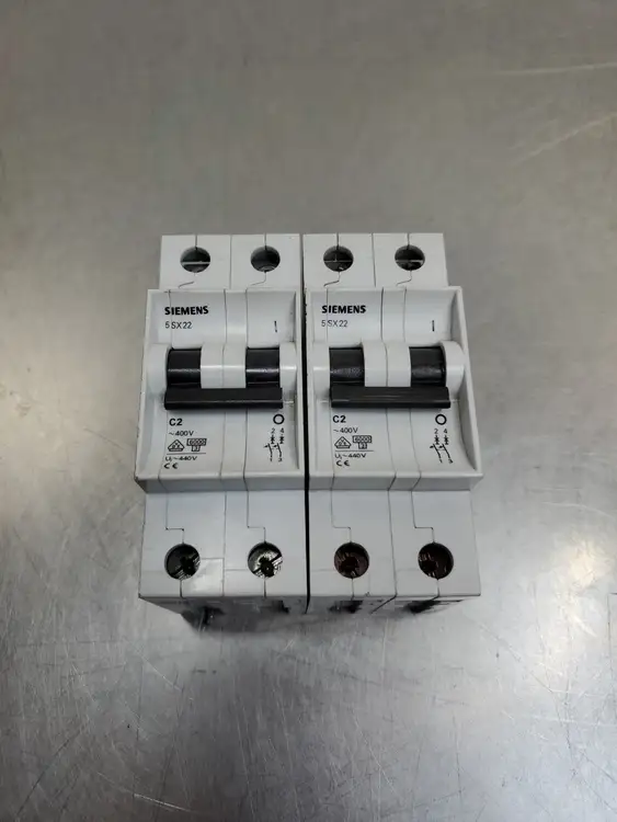 Used Siemens 5SX22 C2 Circuit Breaker, 2A, 400V, 2 Pole Circuit Breakers South Carolina US | Palmetto Automation #1158565
