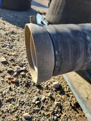 6" x 80 ft Hose Black w/ Camlock Fitting