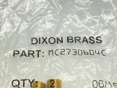 NEW DIXON PUSH-ON HOSE BARB ADAPTER ELBOW 3/8" NPT X 3/8" HOSE LOT OF 2