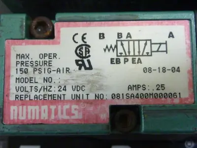 USED NUMATICS 081SS400M000061
