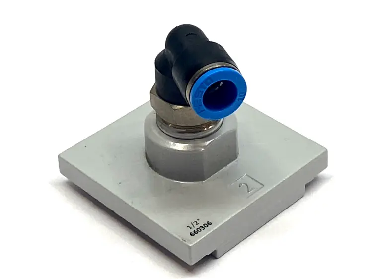 Used FESTO PNEUMATIC FLANGE G1/2 REGULATOR FITTING ACCESSORY MS6 660306 Air Pressure Regulators | Maverick Industrial Sales #1102537
