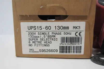 NEW GRUNDFOS 59526609 PUMP UPS15-60 130MM