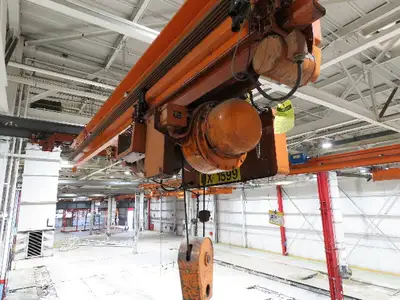 Cleveland Tramrail P&H 3 Ton Single Girder Underhung Bridge Crane 41' Span