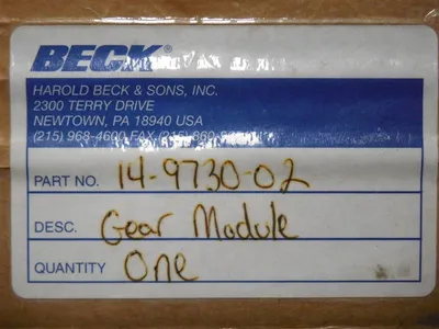 Beck 14-9730-02 Gear Module New NIB