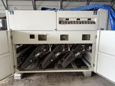 DMC UNISAND 2000-1, 52" 5-HEAD TOP AND 3-HEAD BOTTOM WIDE-BELT SANDER