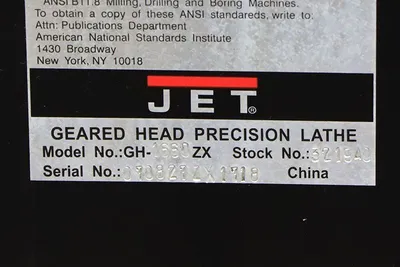 2007 JET GH-1660 ZX LATHES, GAP, REMOVABLE GAP | Prime Machinery (20)