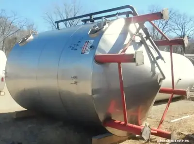 Used 8,400 Gallon (200 BBL) Stainless Steel Jacketed Tank – Cone Bottom Fermentation & Storage Vessel with CIP
