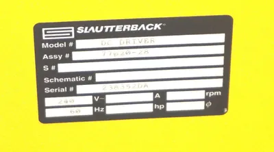 NEW SLAUTTERBACK 77020-28 DC DRIVER 7702028