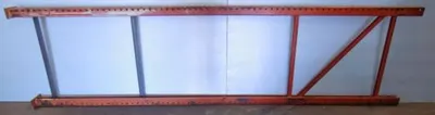 QTY. 1. PALLET RACKS 120 3/8" X 36" X 3" RED RECTA...