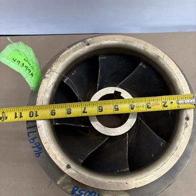 New! Large 8 Vain Brass Impeller With 2 1/2”bore.