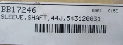 NEW 54-312003-1 SHAFT SLEEVE 8" 543120031 03307-L 44J
