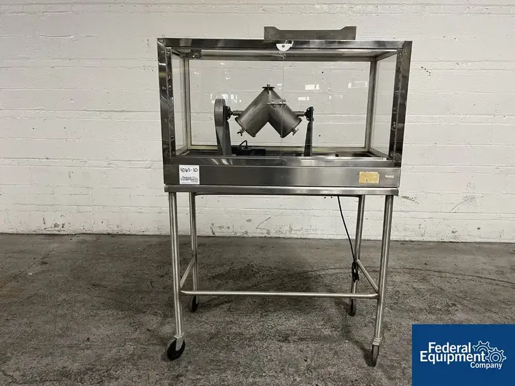 Used Patterson-Kelley 4 Quart P-K Twin Shell Blender, S/S Agitators, Blenders, Mixers Ohio US | Federal Equipment Company #129348
