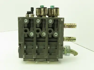 Numatics 082SS415M046P61  3-Station Flexiblock Manifold 24VDC Solenoid Valves