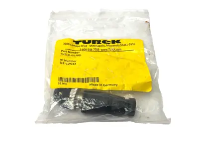 New | in-Stock Turck Male Connector, Field-Wireable Straight 4-Pin M12 U2-12532 Electrical Fittings Michigan US | Maverick Industrial Sales #1496014