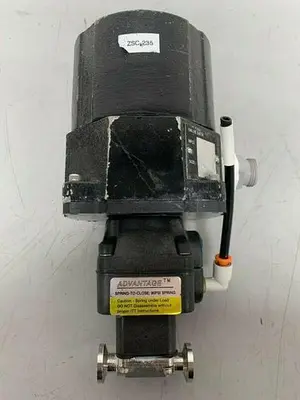 USED ITT PURE-FLO A303 STAINLESS STEEL 2-WAY DIAPHRAGM VALVE W/ 1" SANITARY FITTINGS