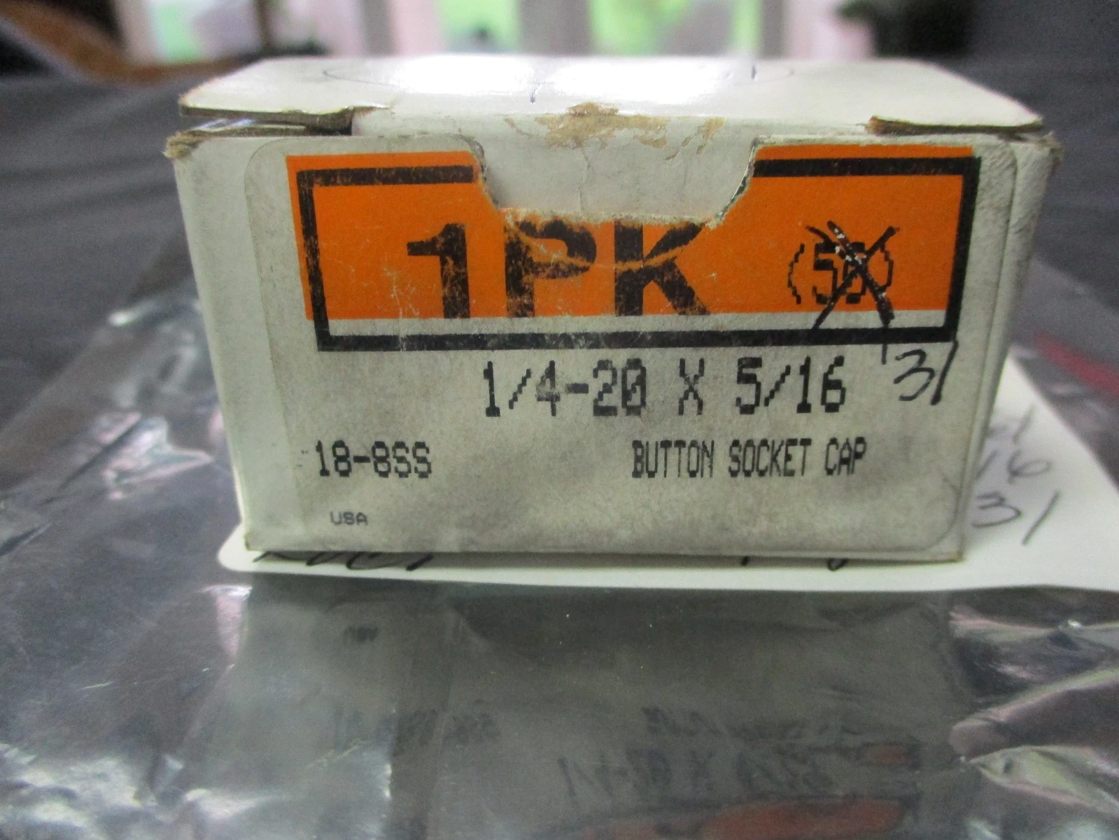 New 18-8SS 1/4-20 X 5/16 Button Socket Cap Screws (QTY 31)