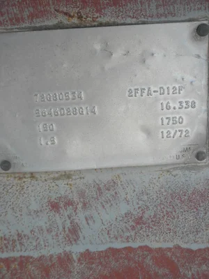 USED WESTINGHOUSE 2FFA-D12F