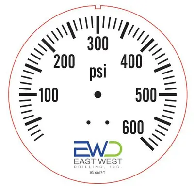 New | in-Stock 2026 SPAN 600 PSI LIQUID-FILLED 4" PANEL-MOUNT PRESSURE GAUGE Compressor Parts & Components Pennsylvania US | East West Machinery & Drilling #1573854