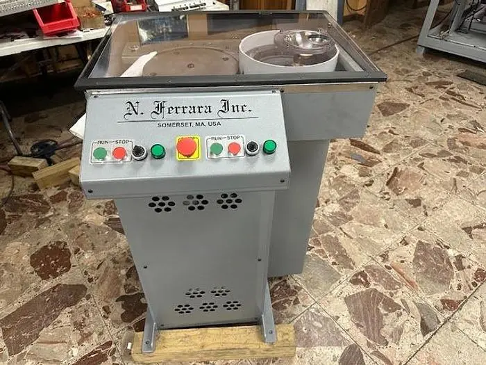 New N. Ferrara Coin Rimming / Edge Machine with Auto Bowl Feeder
