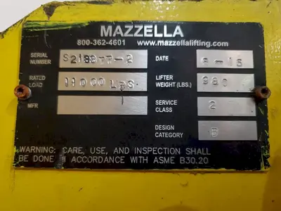 11,000 LBS MAZZELLA COIL LIFTER: YOBRO #25362