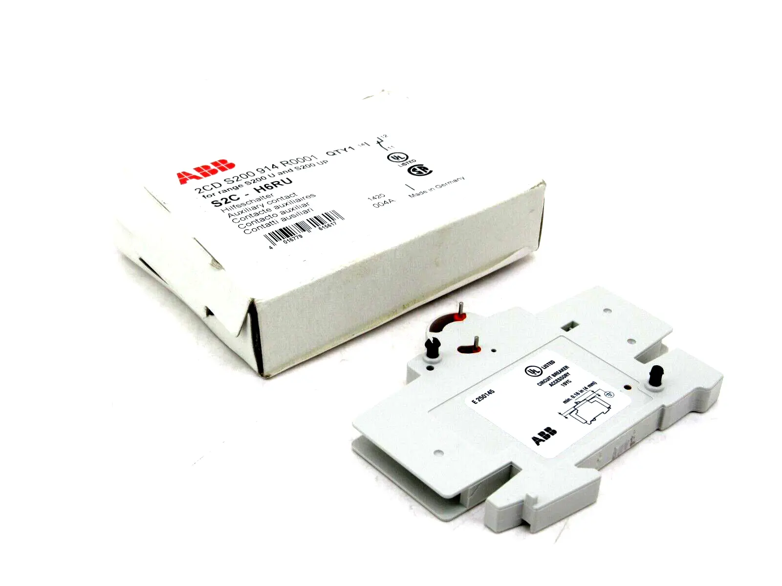 NEW ABB S2C-H6RU AUXILIARY CONTACT S2CH6RU