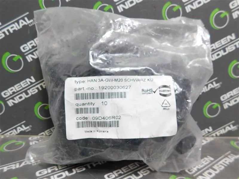 Bag of 10 Harting 19200030627 Heavy Duty Power Connectors New