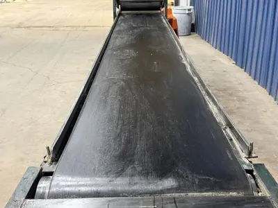 Automated Lumber Handling 18' Belt Conveyor with Pinch Roller