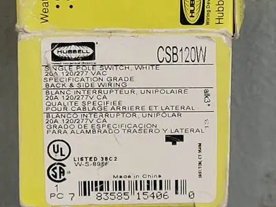 NEW HUBBELL CSB120W