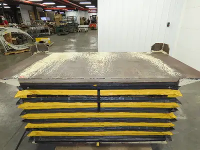Airfloat Pneumatic Scissor Lift Table 4000lb 42x84" Top 24" Lift 35.5" Height