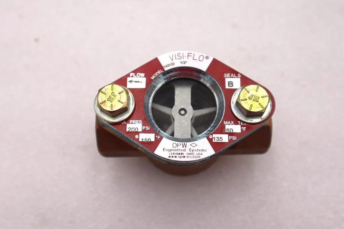 OPW 1321D VISI-FLO 135PSI FLOW METER 1/2 IN STOCK #K-2273