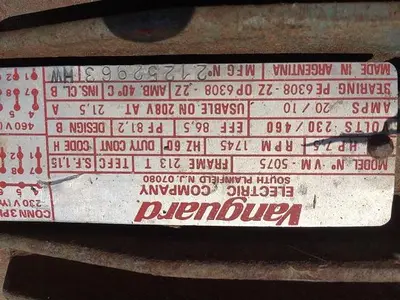 Used VANGUARD _UNKNOWN_ A.C. Motors North Carolina US | DH Griffin Used Equipment #1383411