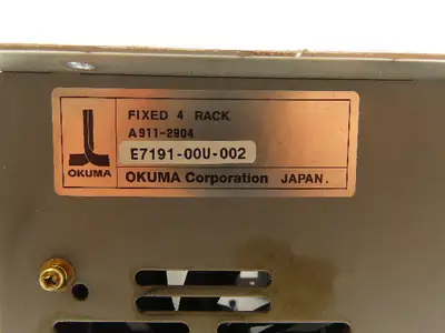 Okuma E7191-00U-002 Fixed 4-Rack PLC Chassis Unit with Motherboard 1911-2904