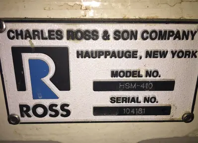 USED ROSS MIXERS HSM-410 IN-LINE EMULSIFIER