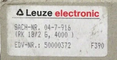 NEW LEUZE 04-7-916 PHOTO ELECTRIC SENSOR 50000372 047916