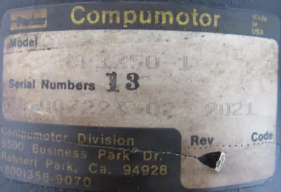 USED PARKER CP106-220 COMPUMOTOR CP3350-1 CP106220