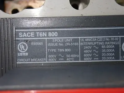 USED ABB SACE T6N 800