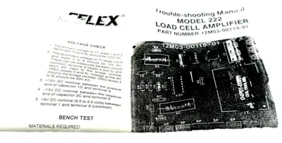 NEW REFLEX 12M03-00115-01 LOAD CELL AMPLIFIER MODEL 222 12M030011501