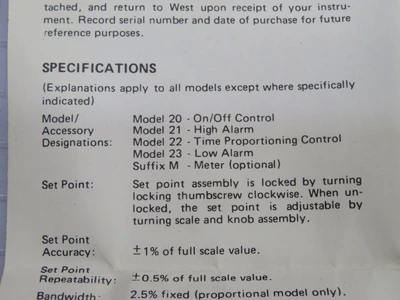 Used GULTON _UNKNOWN_ Temperature Controls | OCO Industrial #1670570