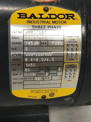 USED BALDOR JMM3158T
