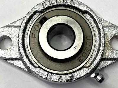 Used FYH Bearing Insert 15mm Bore 31mm OD w/ FL-208 Flanged Mount 2-Bolt Bearings Michigan US | Maverick Industrial Sales #1496175