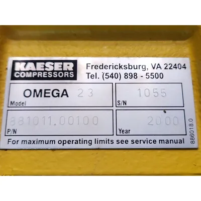 USED KAESER COMPRESSORS OMEGA 23
