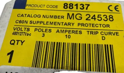 NEW SQUARE D MERLIN GERIN MG24538 SUPPLEMENTARY PROTECTOR 10A