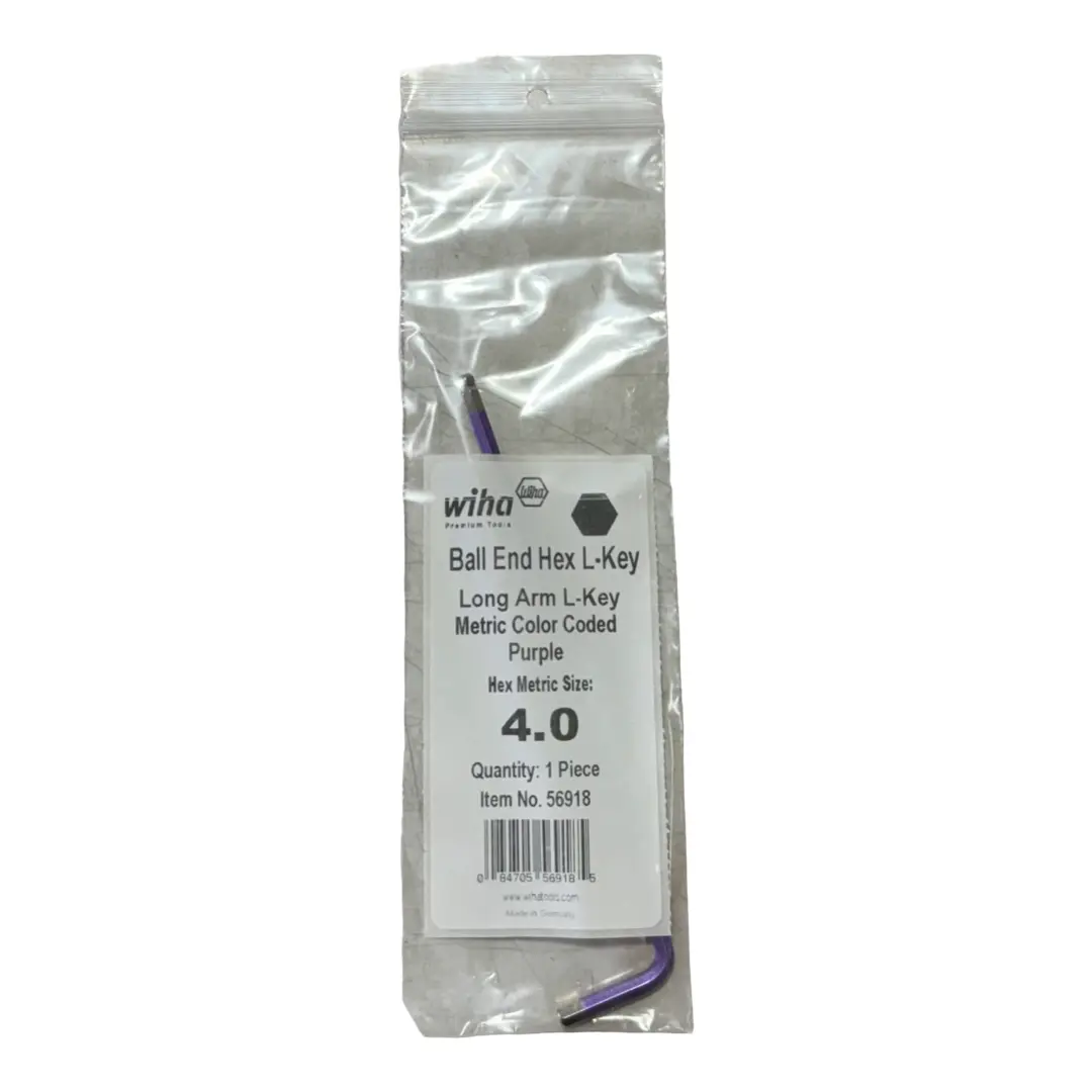 Wiha 4mm Ball End Long Arm Hex L-Key Purple 56918