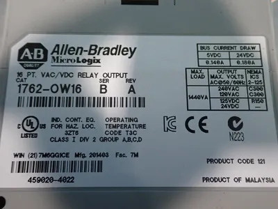New | in-Stock ALLEN BRADLEY 1762OW16 PLC Input & Output Ohio US | HGR 24 #864230