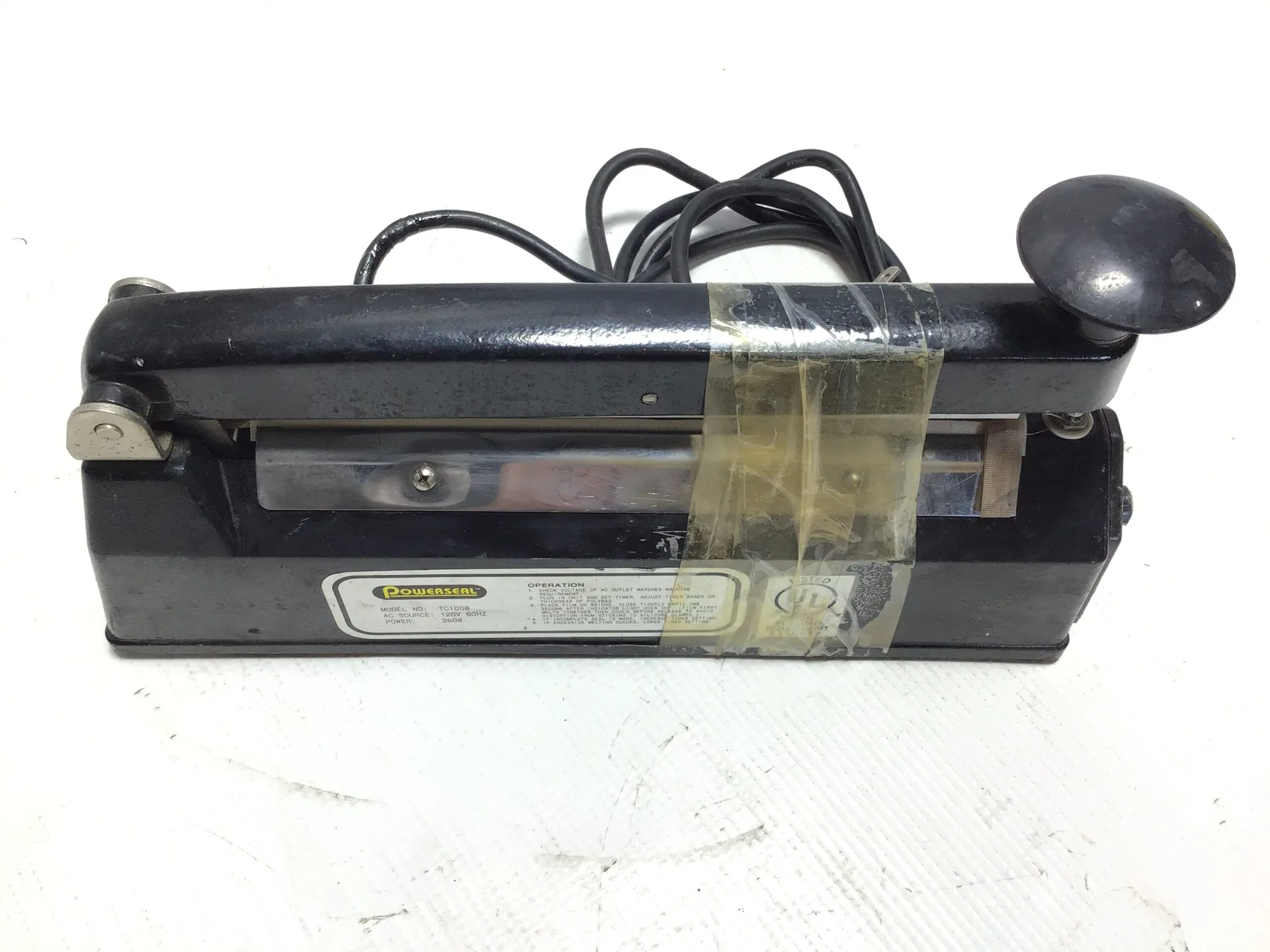 Powerseal TCI008 – KF-200H Plastic Bag Impulse Heat Sealer 120VAC 60Hz 260W