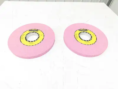 TRU-MAXX 06292015 Surface Grinding Wheel 12"Dia 1"Thick 3"Arbor 46 Grit Lot of 2