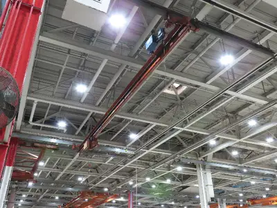Cleveland Tramrail P&H 2 Ton Underhung Bridge Crane 42' 11" Span Magnetek Remote