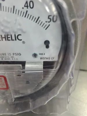 Dwyer Magnehelic W37AG CF Pressure Gauge, 0-.50 INCHES OF WATER. 6B-11