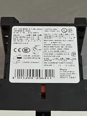 USED Siemens Siemens Sirius 3RT1015-2BB41